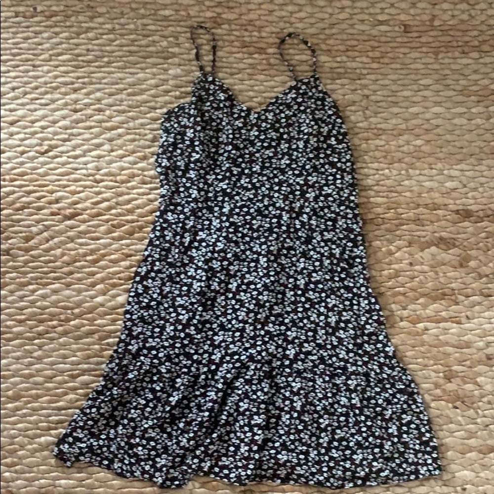 Fall floral mini dress